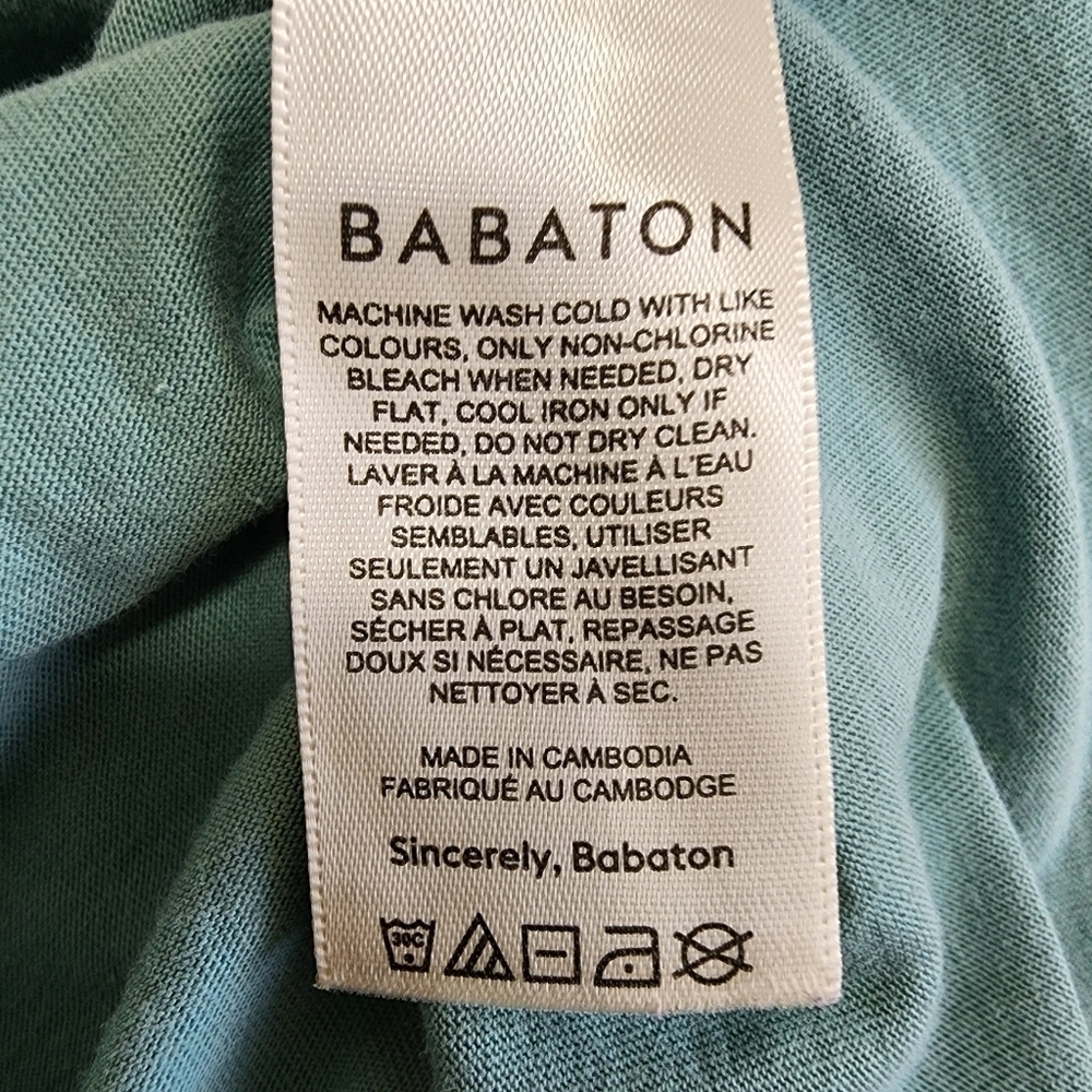 Babaton Aritzia Teal Shoulder Pad Tank Structured Cotton Top 1X Plus Size - Picture 10 of 11
